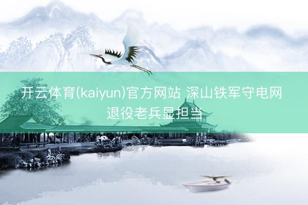 开云体育(kaiyun)官方网站 深山铁军守电网 退役老兵显担当